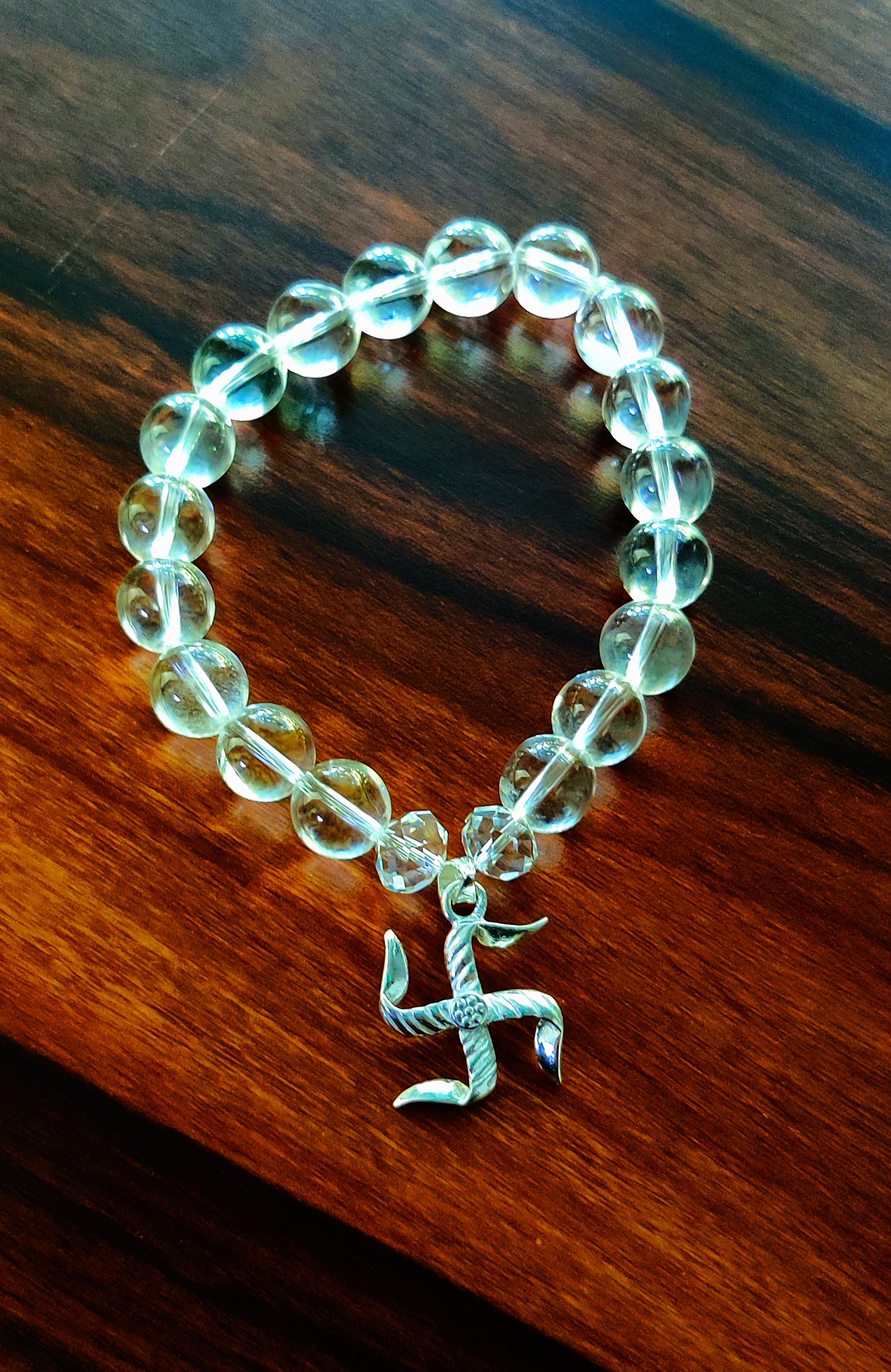 Crystal Quartz Bracelet (Genuine Sphatik) - Ikka Jewels