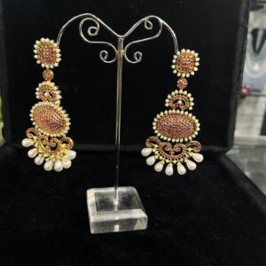 Women Long Earrings (Jadau)